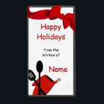 Étiquette Cuisine Chef Ustensiles Icône Étiquette-cadeaux<br><div class="desc">Cuillères graphiques vectorielles (pour une impression de haute qualité) et moustiquaire sur un étiquette cadeau. OEuvre originale : Copyright Charmaine Paulson</div>