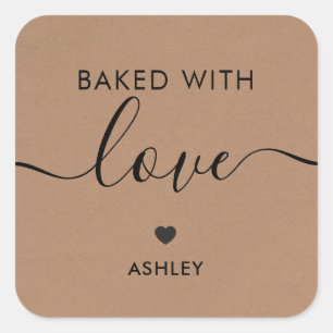 Étiquette Cuite Avec Amour, Autocollant Fait Maiso