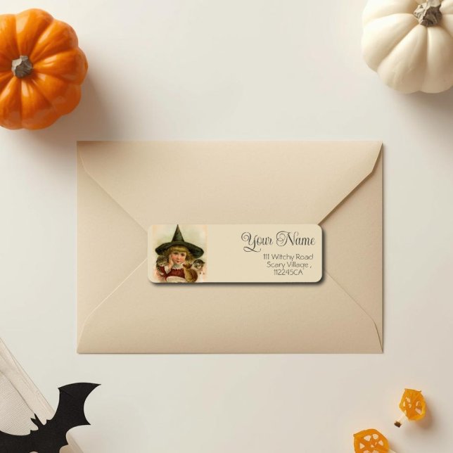 Étiquette Cuite d'Halloween vintage (Créateur téléchargé)