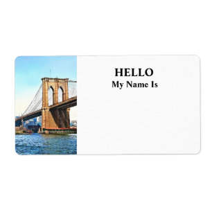 Étiquette Culée de New York du pont de Brooklyn