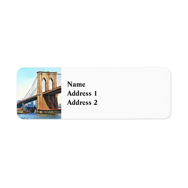 Étiquette Culée new-yorkaise du pont de Brooklyn (Devant)