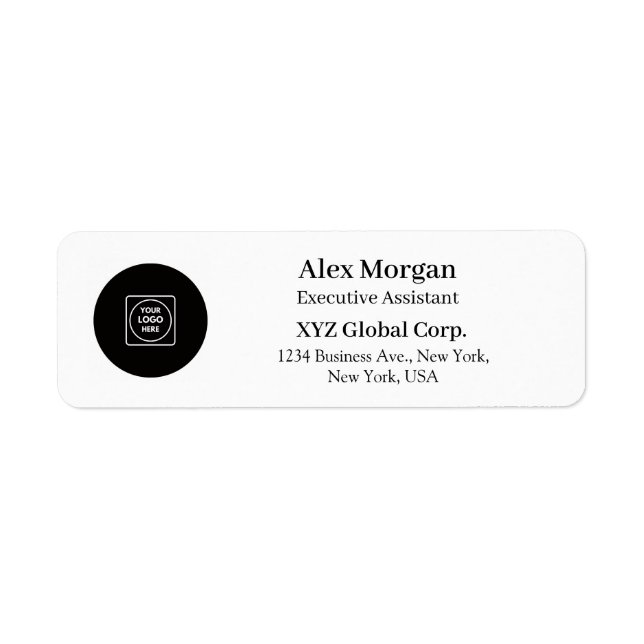 Étiquette Custom Business Logo Personalized Address Labels (Devant)