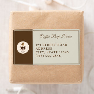 Étiquette Custom Coffee Shop Shipping Labels – Personalized