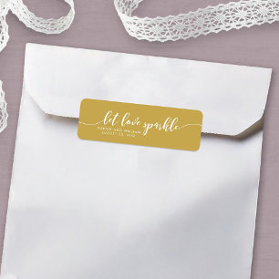 Étiquette Custom Color Relax Script Let love Sparkle Wedding