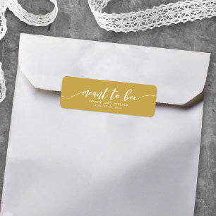 Étiquette Custom Color Relax Script Meant to Bee Wedding