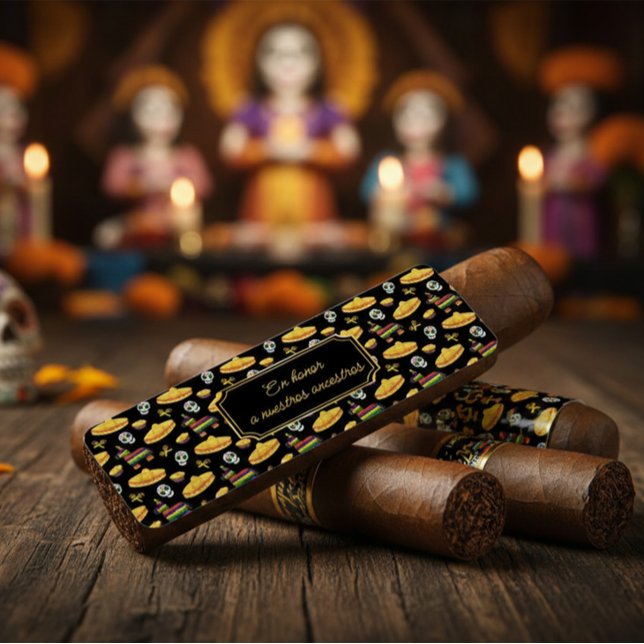 Étiquette Custom Día de los Muertos Cigar Wrap (Créateur téléchargé)