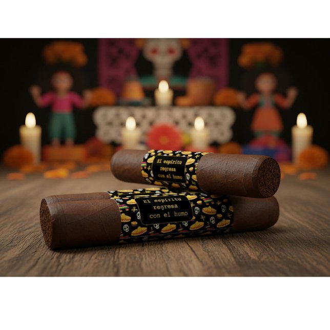 Étiquette Custom Día de los Muertos Cigar Wrap (Créateur téléchargé)
