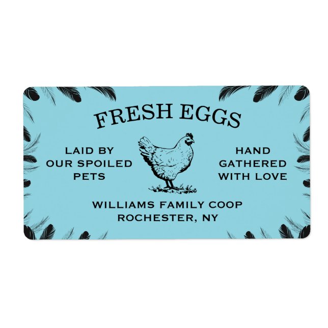 Étiquette Custom Egg Carton Labels for Your Farm or Backyard (Devant)
