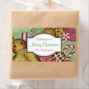 Étiquette Custom Gingerbread Christmas Labels