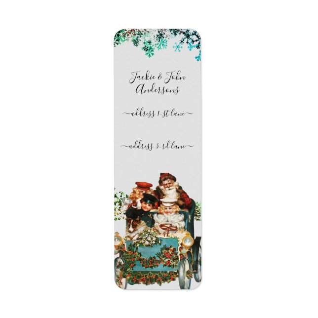 Étiquette Custom Happy Holidays Chic Rustic Vintage Ephemera (Devant)