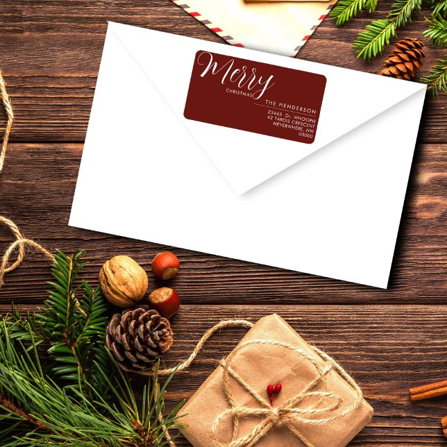 Étiquette Custom Holiday Return Address Label | Personalized (Créateur téléchargé)