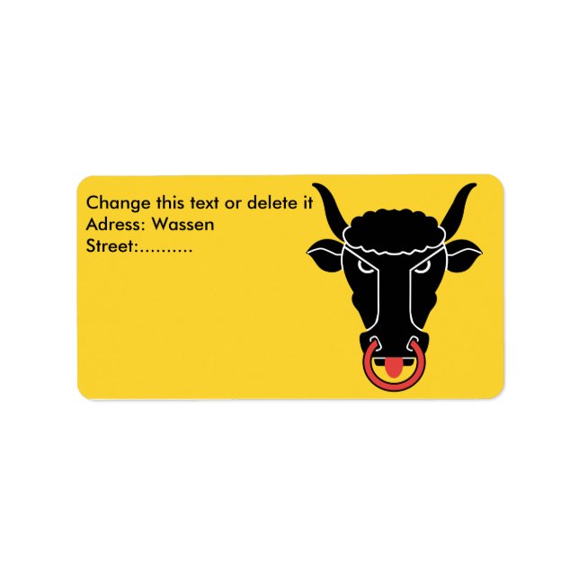Étiquette Custom Label with Flag of Uri canton, Switzerland (Devant)