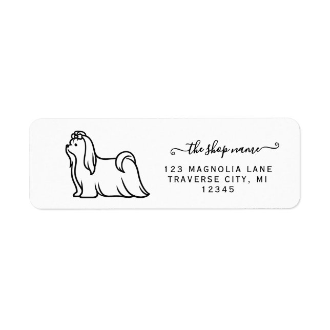 Étiquette Custom Maltese dog return address labels (Devant)