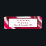 Étiquette Custom Modern Red Christmas Retour Adresse<br><div class="desc">Ajoutez votre nom de famille et votre adresse ou nom d'entreprise à cette étiquette d'adresse de retour rayée rouge et rose et blanc festif. Ajoutez cette touche de couleur moderne et amusante à vos enveloppes de Noël. Toute la typographie moderne et élégante en rouge profond est modifiable. Votre adresse est...</div>