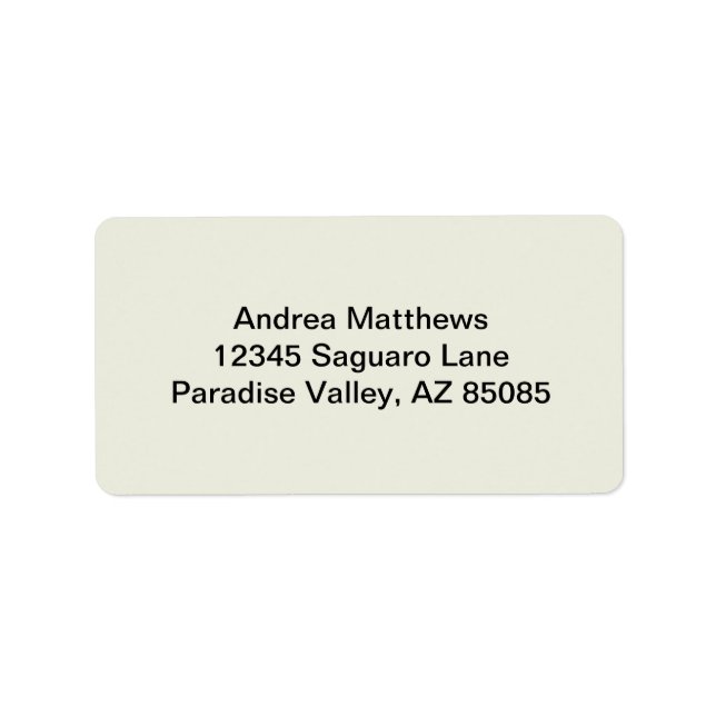 Étiquette Customise de couleur solide ivoire (Devant)