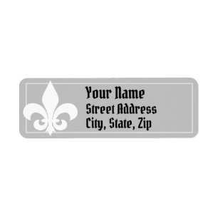Étiquette Customisez votre propre Fleur-de-lis blanc
