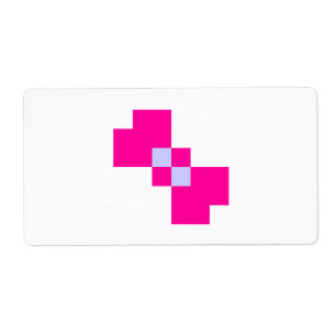 Étiquette Cute 8 bits Pixel Bow
