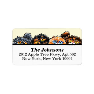 Étiquette Cute Cats Persians et crème