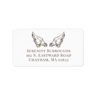 Étiquette Cute Chicken Lover Farm Crazy Chicken Lady Farmer