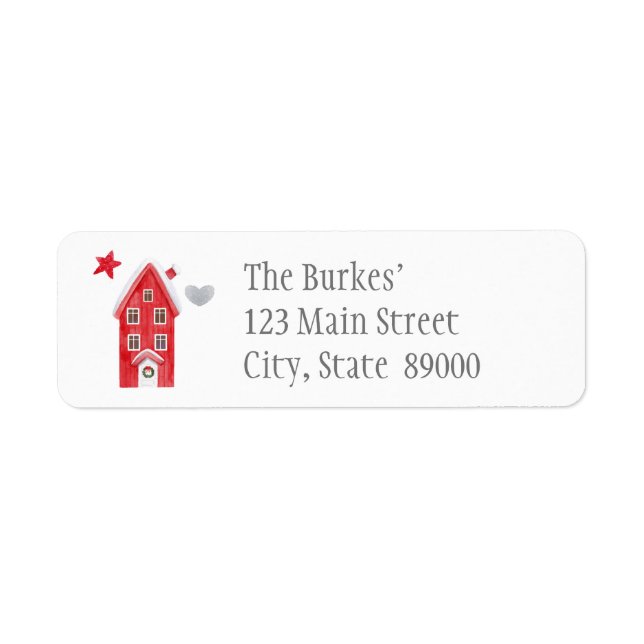 Étiquette Cute Country Christmas Return Address Labels (Devant)