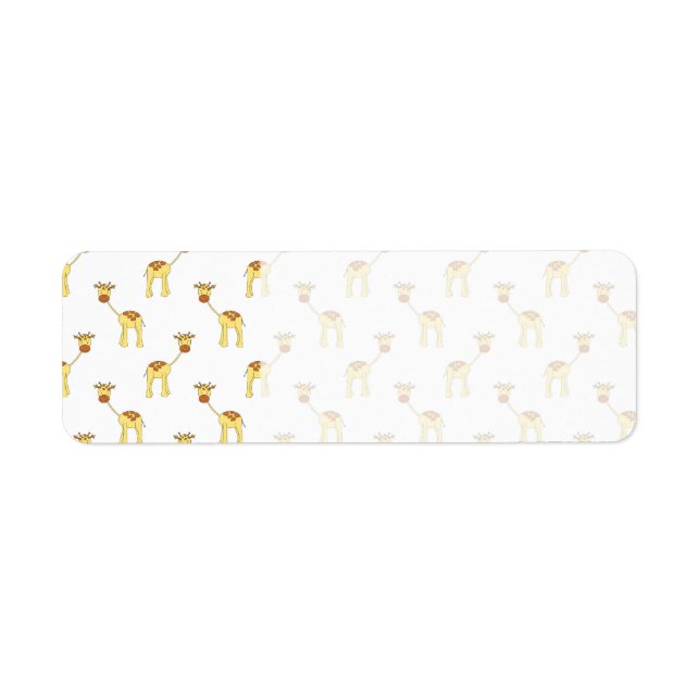 Étiquette Cute Giraffe Motif. (Devant)