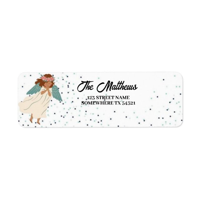 Étiquette Cute Little Angel Return Address Label (Devant)