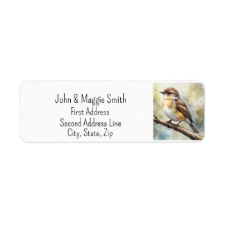 Étiquette Cute Little Bird Faune Nature Animal Art