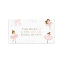 Cute Rose Bow Ballerina Anniversaire Adresse de re