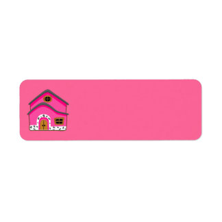 ÉTIQUETTE CUTE ROSE NOUVEAU JERSEY CARTOON MAISON FILLE MAIS