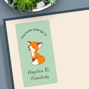Étiquette Cute Sleepy Little Fox Bossier
