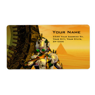 Étiquette CYBORG TITAN DANS LE DÉSERT D'HYPERION Sci-Fi