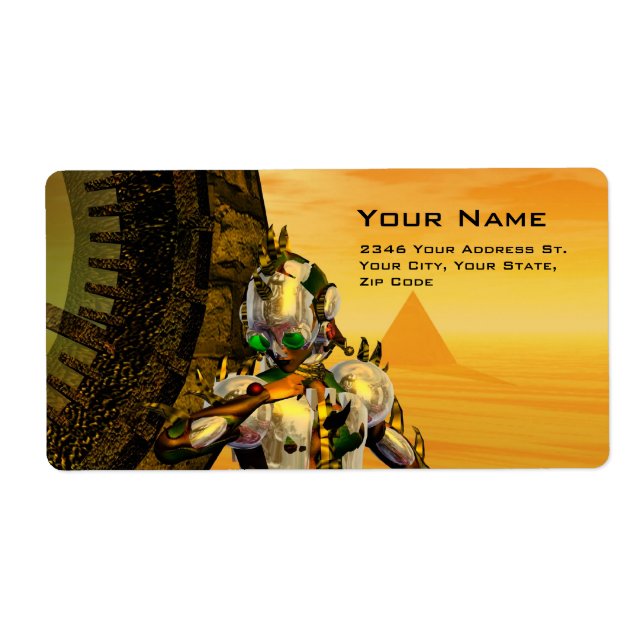 Étiquette CYBORG TITAN DANS LE DÉSERT D'HYPERION Sci-Fi (Devant)