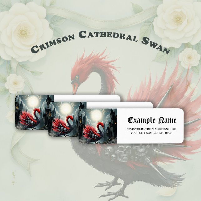 Étiquette Cygne de la Cathédrale Cramoisi. (Créateur téléchargé)