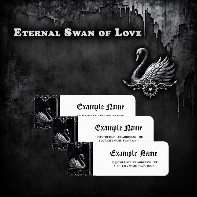 Étiquette Cygne éternel de l'amour, pour toujours commence i (Créateur téléchargé)