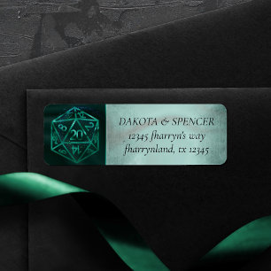 Étiquette D20 vert   Adresse des dés de table d'Imaginaire