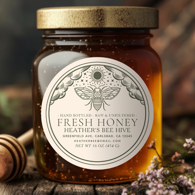 Étiquette d'abeilles de miel de Tarot de cuisine (Créateur téléchargé)