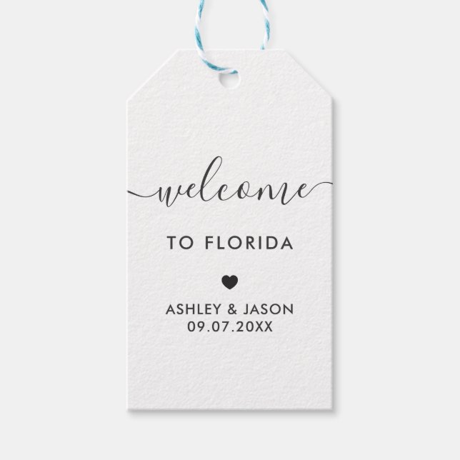 Étiquette d'accueil, Sac d'accueil Mariage Étiquet (Devant)