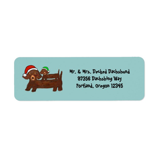 Étiquette Dachshing all the Way (Devant)