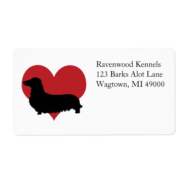 Étiquette Dachshund (Devant)