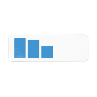 Étiquette d'adresse à diagramme à barres bleu mini