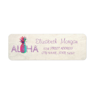 Étiquette d'adresse Adorable Aloha Hawaïen aux Ana