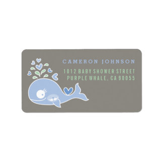 Étiquette d'adresse Baby Shower pour jumeaux garço