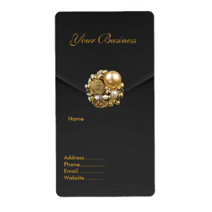 Étiquette d'adresse Black Velvet Jewel