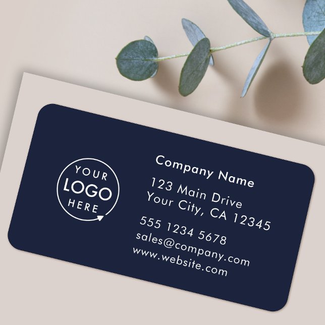 Étiquette d'adresse commerciale | Autocollant d'in (Company branded return address labels for everyday business professional mailing needs)