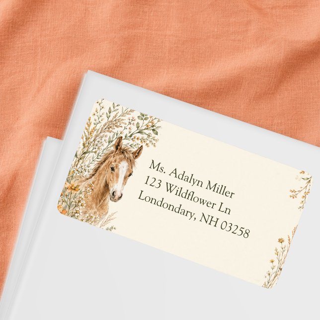 Étiquette d'adresse d'anniversaire de fille boho o (Créateur téléchargé)