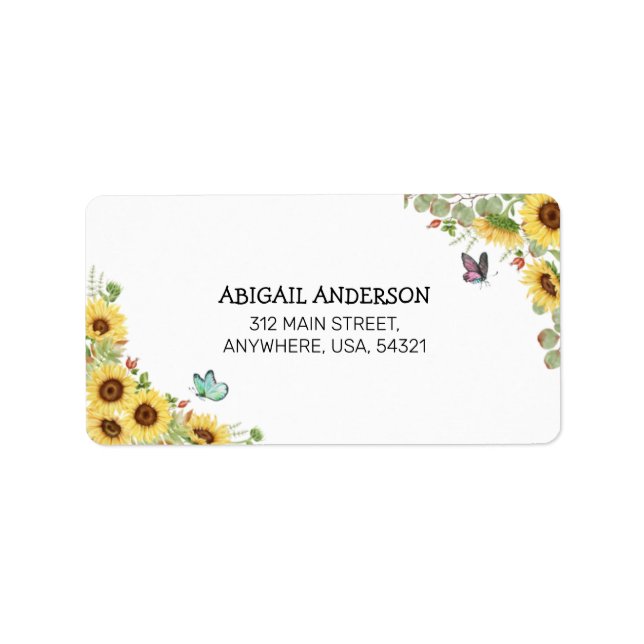 Étiquette d'adresse de Baby Shower Florale & Botan (Devant)