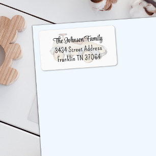 Étiquette d'adresse de Baby Shower pour garçon ave