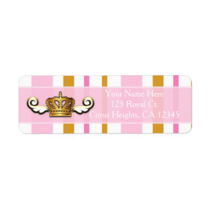Étiquette d'adresse de fête de Princesse Rose Cour