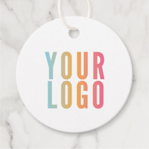 Étiquette d'adresse de logo d'entreprise blanche