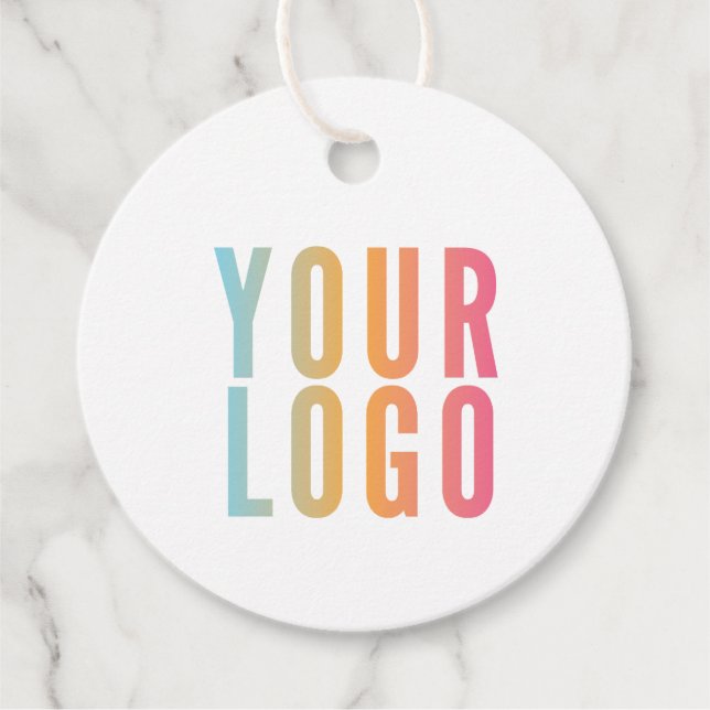Étiquette d'adresse de logo d'entreprise blanche (Devant)